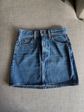 LEVIS 70s high micro mini denim skirt